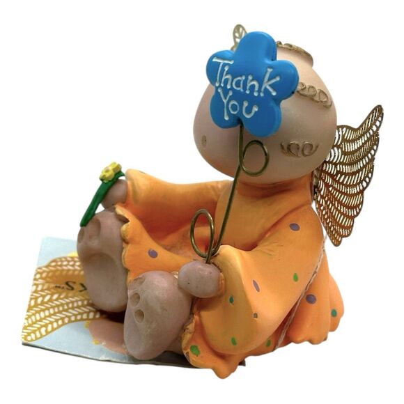 Russ Berrie Angel Cheeks Figurine Thank you 2001  Kirk Kritters Cherub - Picture 4 of 9
